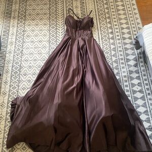 Blondie Nites Chocolate Maxi Dress Prom